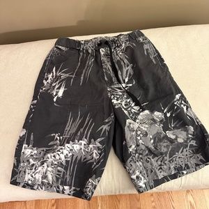Diesel Graphic Print Board Shorts - Black
